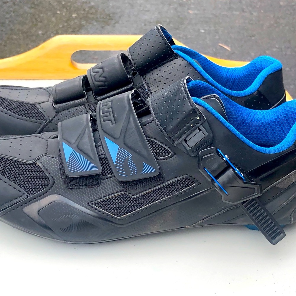 Giant Phase Road Men’s Black Blue Cycling Cleats Size 40/7.5US
